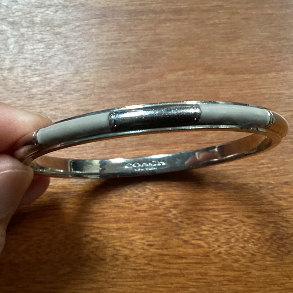 Coach Silver-tone Bangle Bracelet